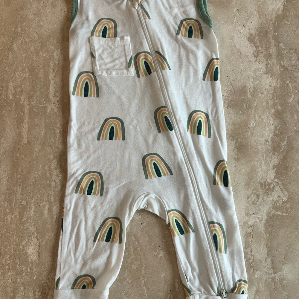Kyte Baby Matcha Rainbow Sleeveless Zip Romper 18-24